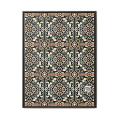 Cyber Garden Party Tech Garden Extravaganza Matte Canvas, Framed (multi-Color) - 8404 Design-66 A