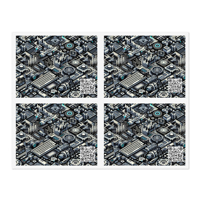 Tech-Infused Athleisure Tech-Forward Streetwear Sticker Sheets - 8404 Design-53