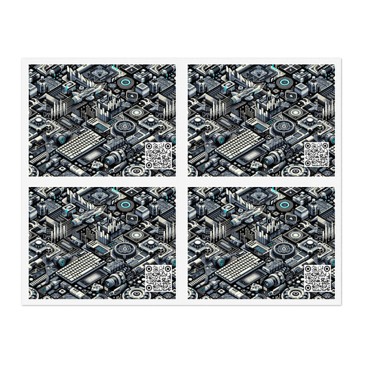 Tech-Infused Athleisure Tech-Forward Streetwear Sticker Sheets - 8404 Design-53