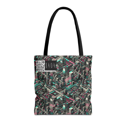 Digital Dreamland Tech-Inspired Streetwear Tote Bag - 8404 Design-51