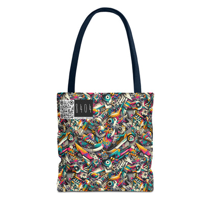 Urban Graffiti Fusion Eclectic Street Art Meets Modern Tech Culture Tote Bag - 8404 Design-55