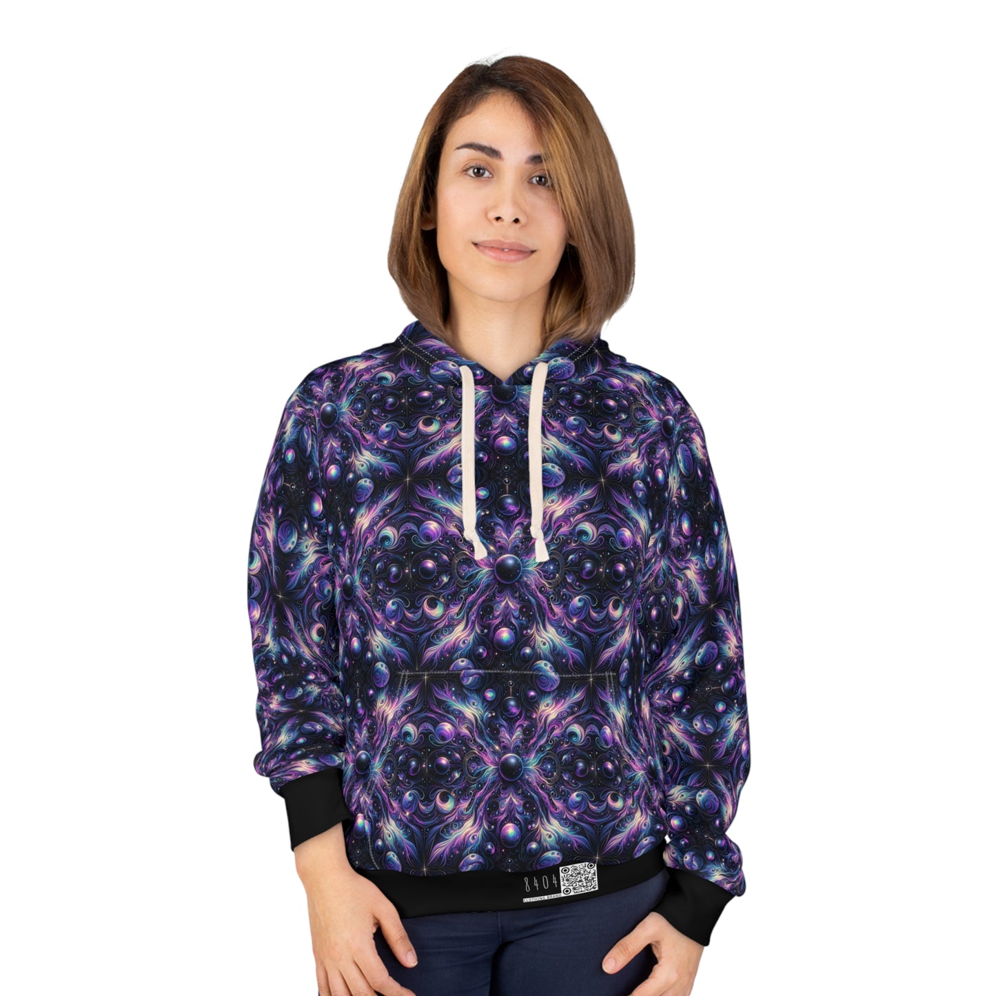 Galactic Hues Tech-Forward Cosmic Fusion Pullover Hoodie - 8404 Design-41