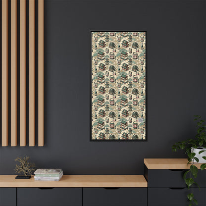 Cultural Artisanal Fusion Contemporary Cultural Elegance Matte Canvas, Framed (multi-Color) - 8404 Design-68 B