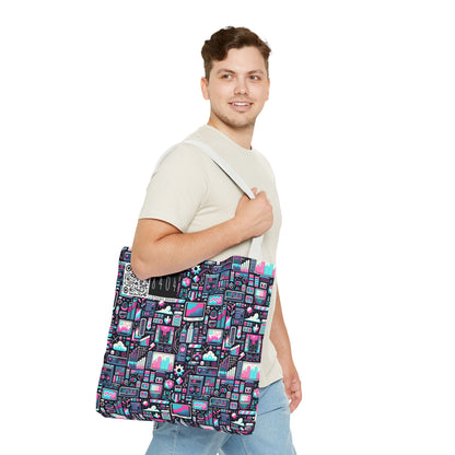 Digital Rebellion Youthful Streetwear with a Rebellious Digital Twist Tote Bag - 8404 Design-71