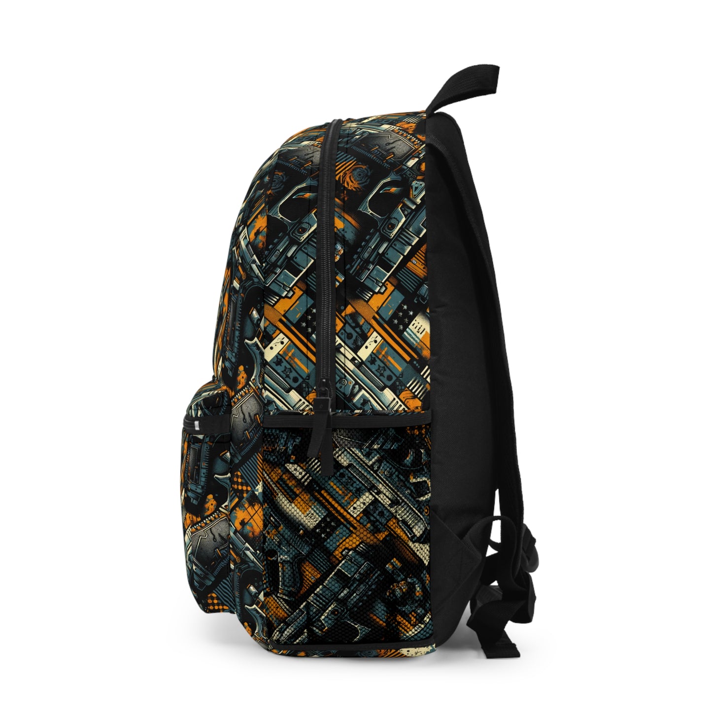 Digital Punk Futuristic Grunge Backpack - 8404 Design-47