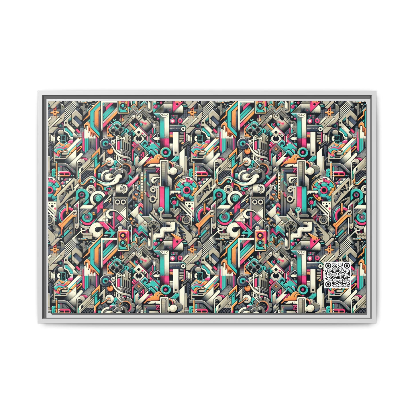 Digital Street Art Urban Street Style Matte Canvas, Framed (multi-color) - 8404 Design-74 A