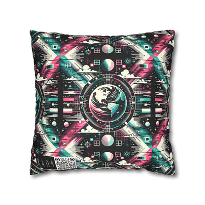 Digital Artistry Digital-native Streetwear Faux Suede Square Pillowcase - 8404 Design-62