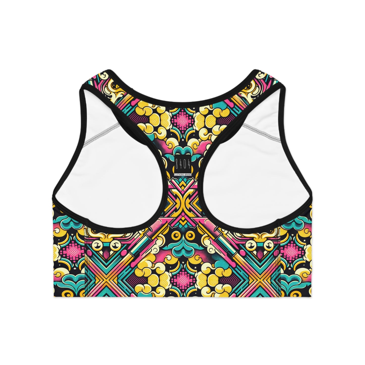Neon Pop Art Revival Pop Culture Retro Sports Bra - 8404 Design-59