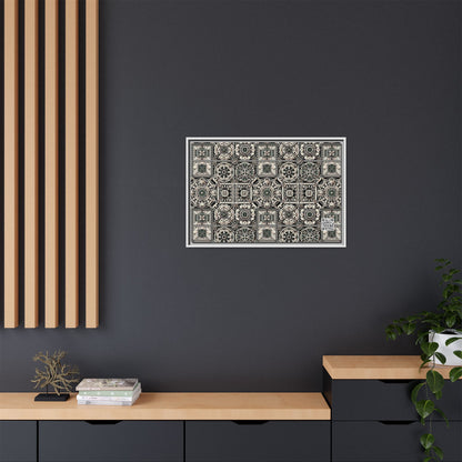 Cyber Garden Party Tech Garden Extravaganza Matte Canvas, Framed (multi-Color) - 8404 Design-45 A