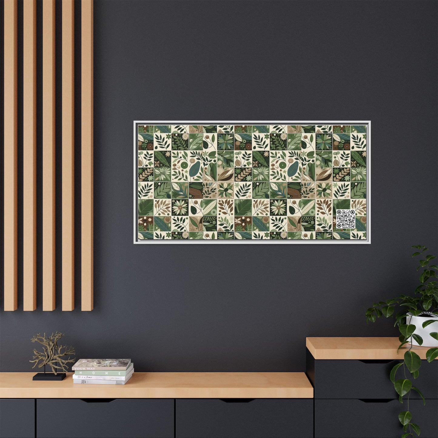 Streetwear Sustainability Environmentally Conscious Streetwear with a Natural Aesthetic Matte Canvas, Framed (multi-color) - 8404 Design-57 B