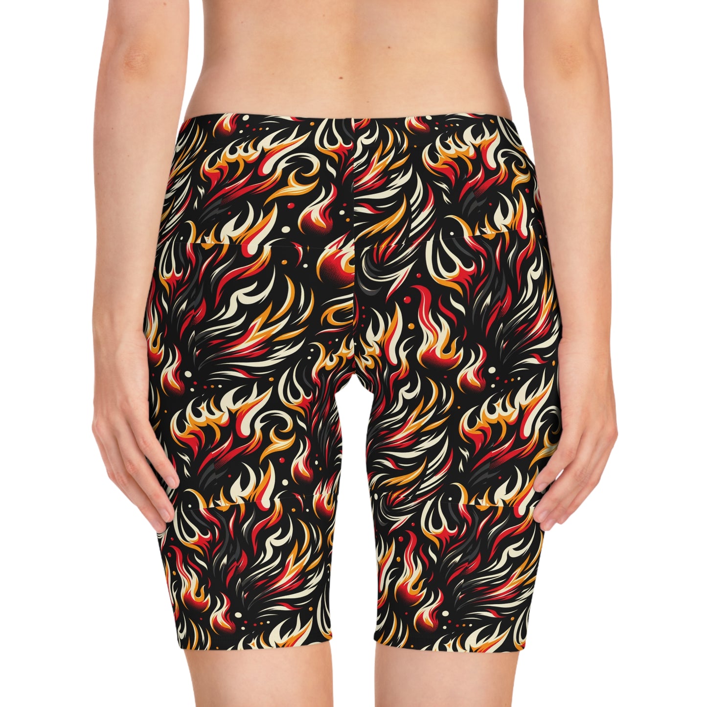 Fire & Flames Bold Streetwear Statement Women's Bike Shorts - 8404 Design-60