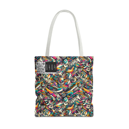 Urban Graffiti Fusion Eclectic Street Art Meets Modern Tech Culture Tote Bag - 8404 Design-55