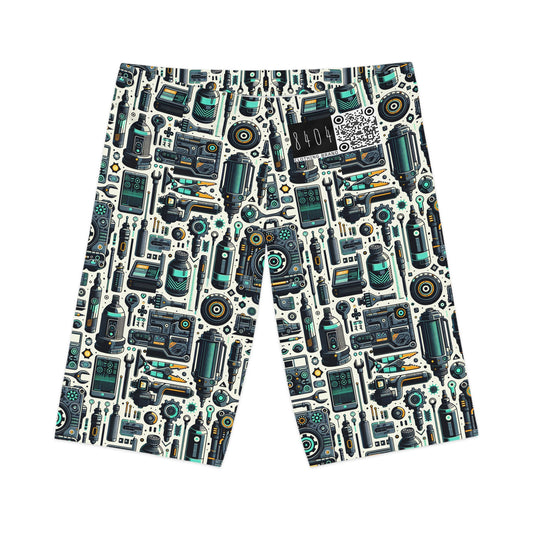 Tech Utility Fusion Modern Tech Streetwear Women's Bike Shorts - 8404 Design-53
