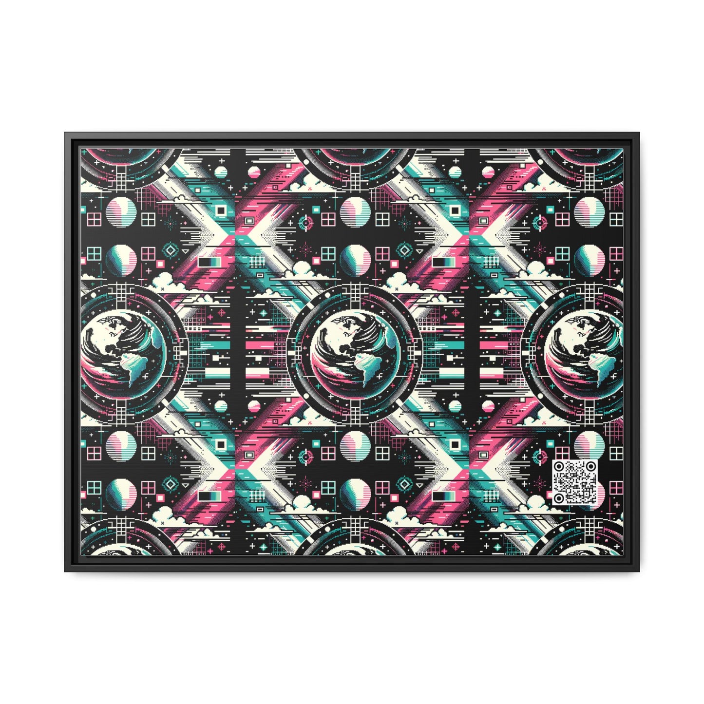 Digital Artistry Digital-native Streetwear Matte Canvas, Framed (multi-color) - 8404 Design-62 A