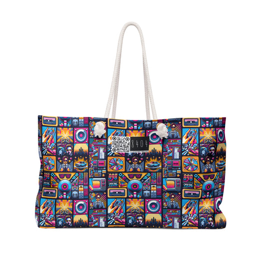 Digital Pop Culture Mashup Maximalist Pop Weekender Bag - 8404 Design-52