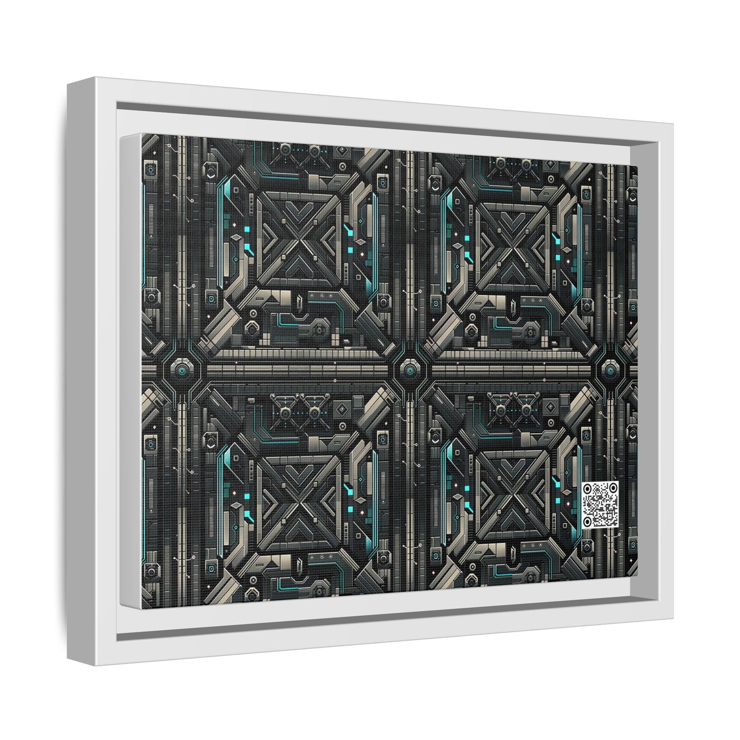 Tech Noir Futuristic Tech Aesthetic with a Dark Twist Matte Canvas, Framed (multi-color) - 8404 Design-59 A
