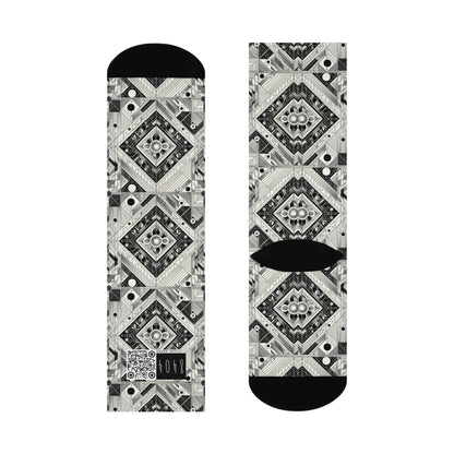 Tech Minimalism Minimalist Tech Cushioned Crew Socks - 8404 Design-54