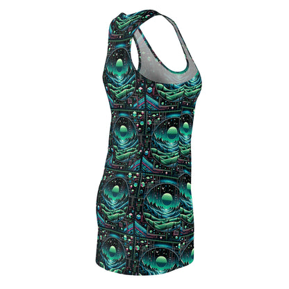 Digital Adventure Graphics Digital Explorer Women's Cut & Sew Racerback Dress - 8404 Design-59