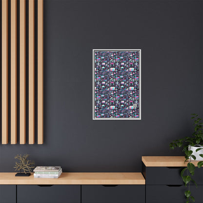 Digital Rebellion Youthful Streetwear with a Rebellious Digital Twist Matte Canvas, Framed (multi-color) - 8404 Design-71 A