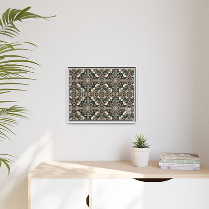 Cyber Garden Party Tech Garden Extravaganza Matte Canvas, Framed (multi-Color) - 8404 Design-66 A