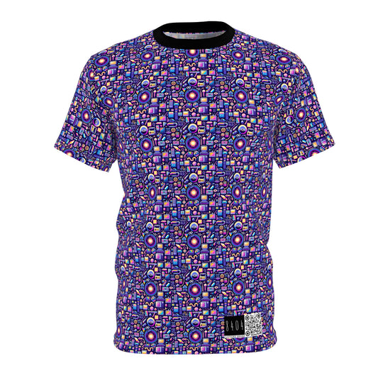 Digital Nostalgia Modern Retro Fusion Unisex Cut & Sew Tee - 8404 Design-64