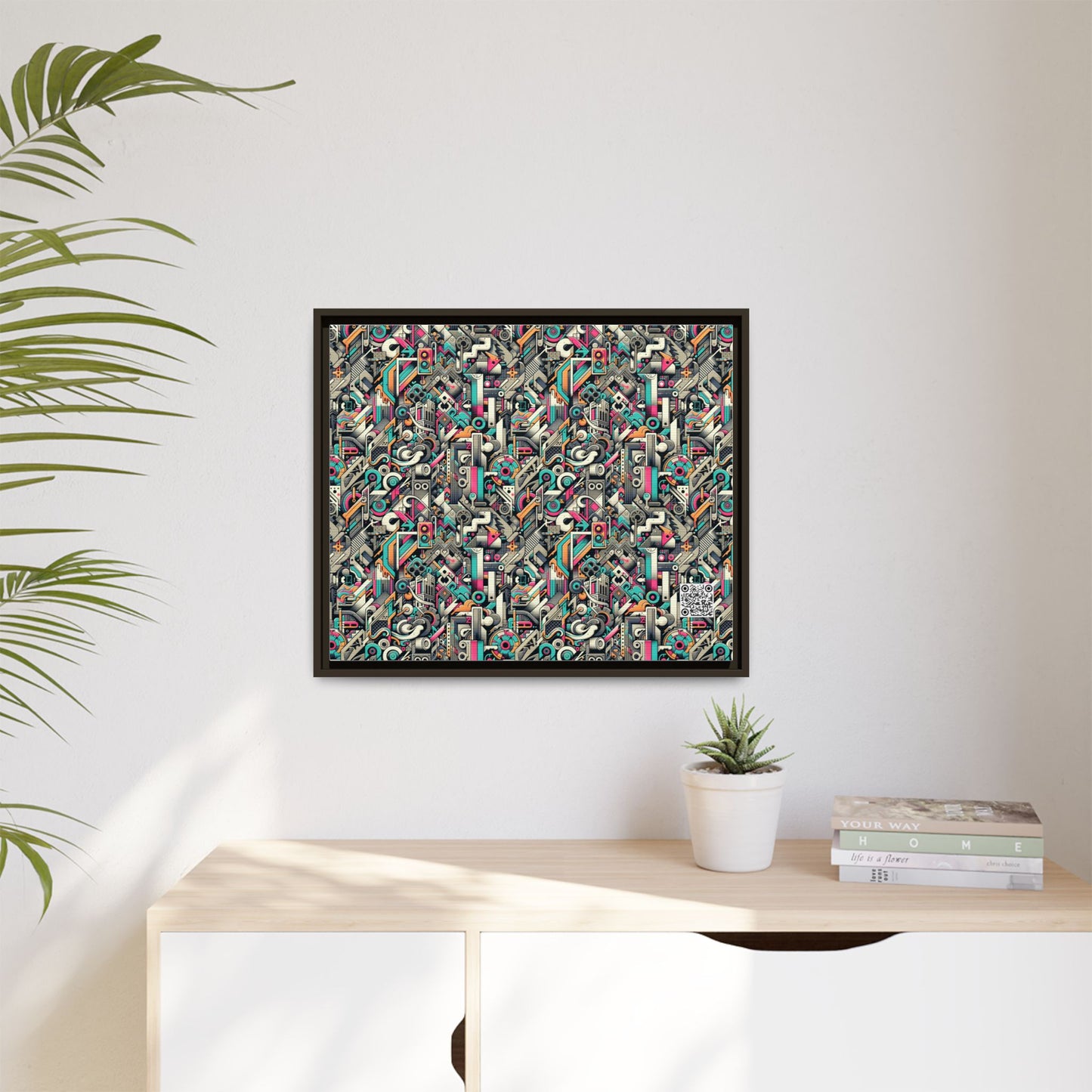 Digital Street Art Urban Street Style Matte Canvas, Framed (multi-color) - 8404 Design-74 B