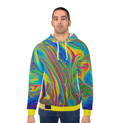 8404's Unisex Adult "flowing Colors in Yellow" Fashion Pullover Hoodie