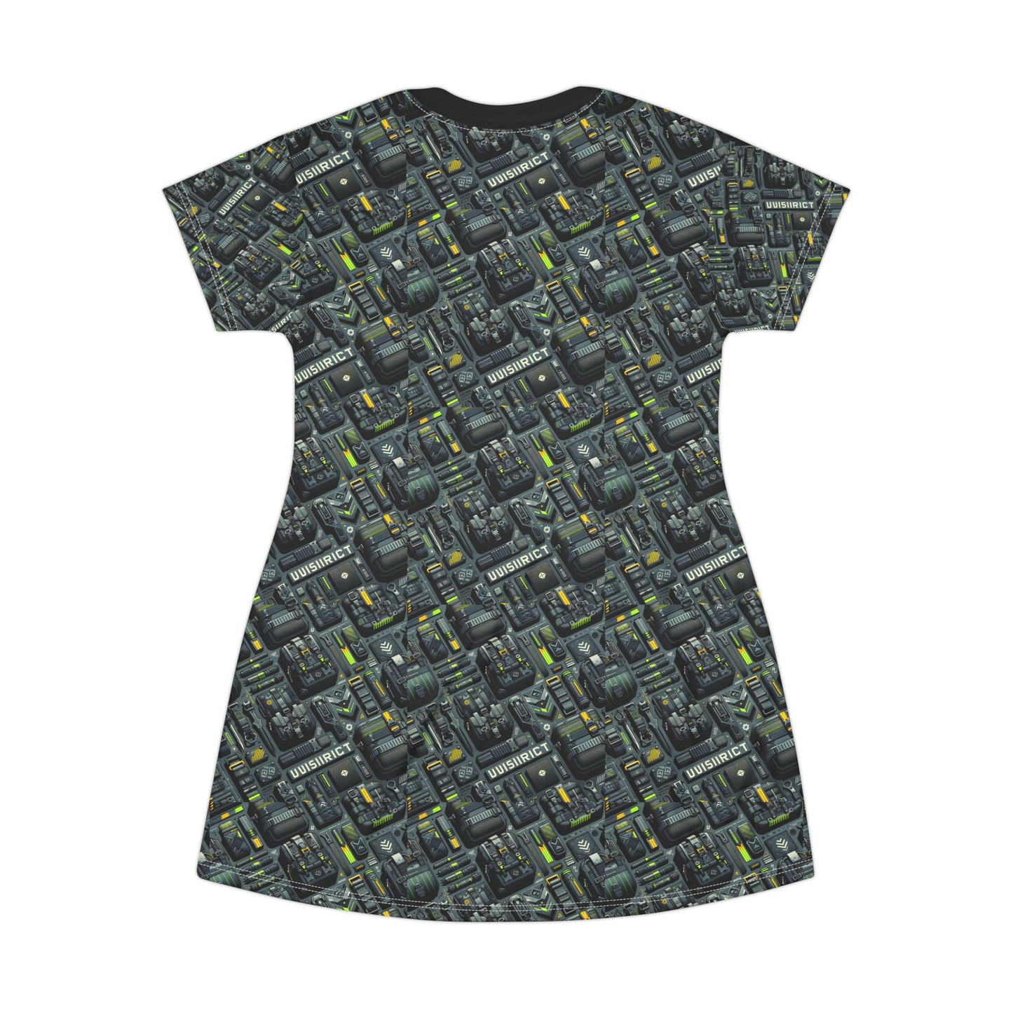 Tech Utility Streetwear Futuristic Tech-Forward T-Shirt Dress - 8404 Design-47