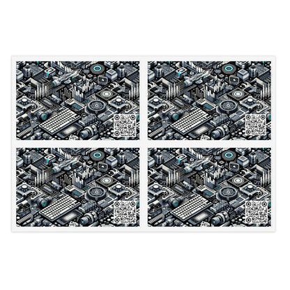 Tech-Infused Athleisure Tech-Forward Streetwear Sticker Sheets - 8404 Design-53