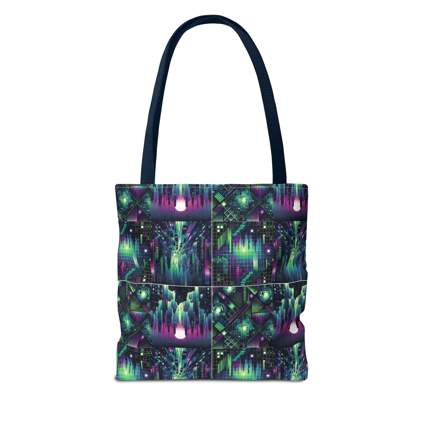 Tech Noir Aesthetics Tech-Forward Urban Dystopia Tote Bag - 8404 Design-54