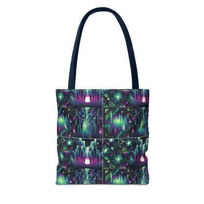 Tech Noir Aesthetics Tech-Forward Urban Dystopia Tote Bag - 8404 Design-54