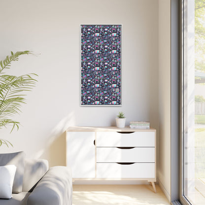 Digital Rebellion Youthful Streetwear with a Rebellious Digital Twist Matte Canvas, Framed (multi-color) - 8404 Design-71 B