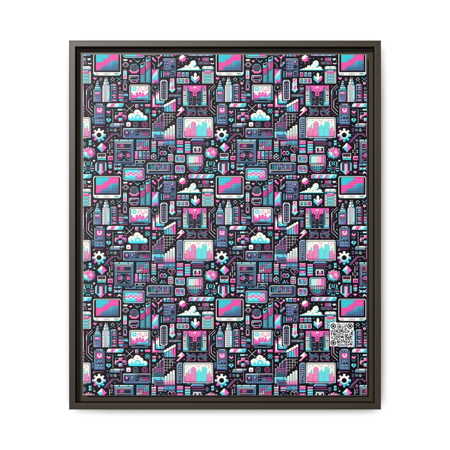 Digital Rebellion Youthful Streetwear with a Rebellious Digital Twist Matte Canvas, Framed (multi-color) - 8404 Design-71 B