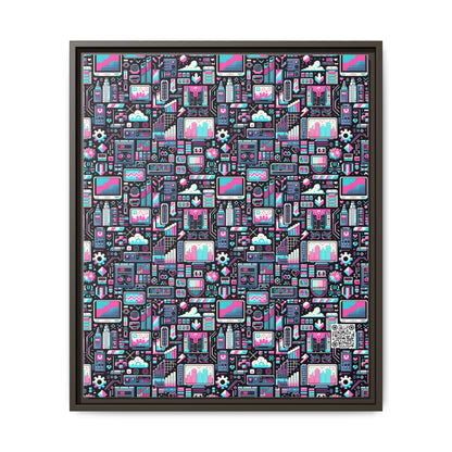 Digital Rebellion Youthful Streetwear with a Rebellious Digital Twist Matte Canvas, Framed (multi-color) - 8404 Design-71 B