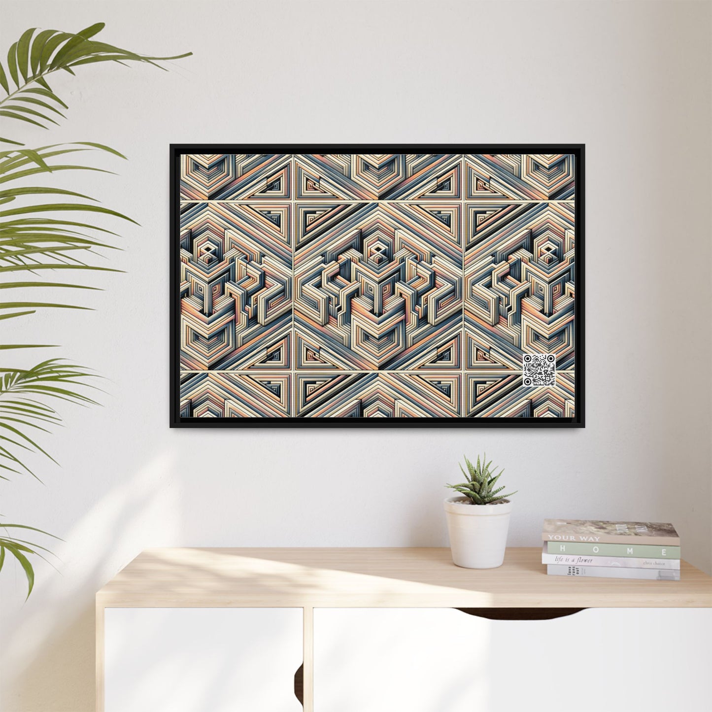 Tech Illusion Graphics Futuristic Artistry Matte Canvas, Framed (multi-color) - 8404 Design-52 A