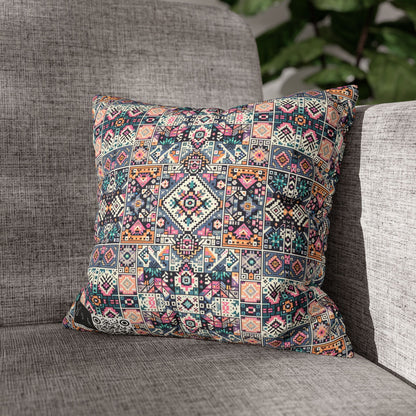 Faux Suede Square Pillowcase - 8404 Design-02