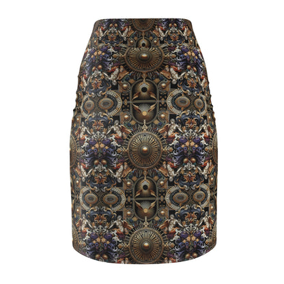 Digital Renaissance Luxurious Streetwear Inspired By Classical Art With a Modern Twist Women's Pencil Skirt - 8404 Design-55