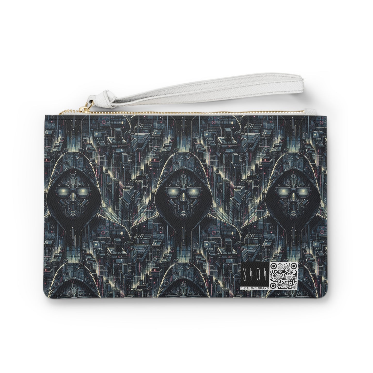 Tech Noir Aesthetics Sleek Tech Streetwear Clutch Bag - 8404 Design-56