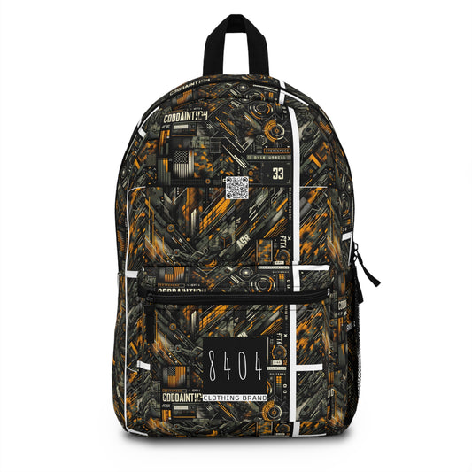 Digital Punk Futuristic Grunge Backpack - 8404 Design-47