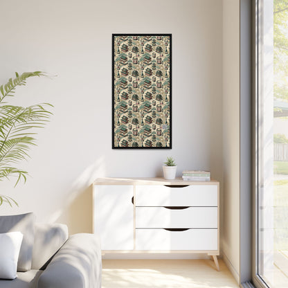Cultural Artisanal Fusion Contemporary Cultural Elegance Matte Canvas, Framed (multi-Color) - 8404 Design-68 B