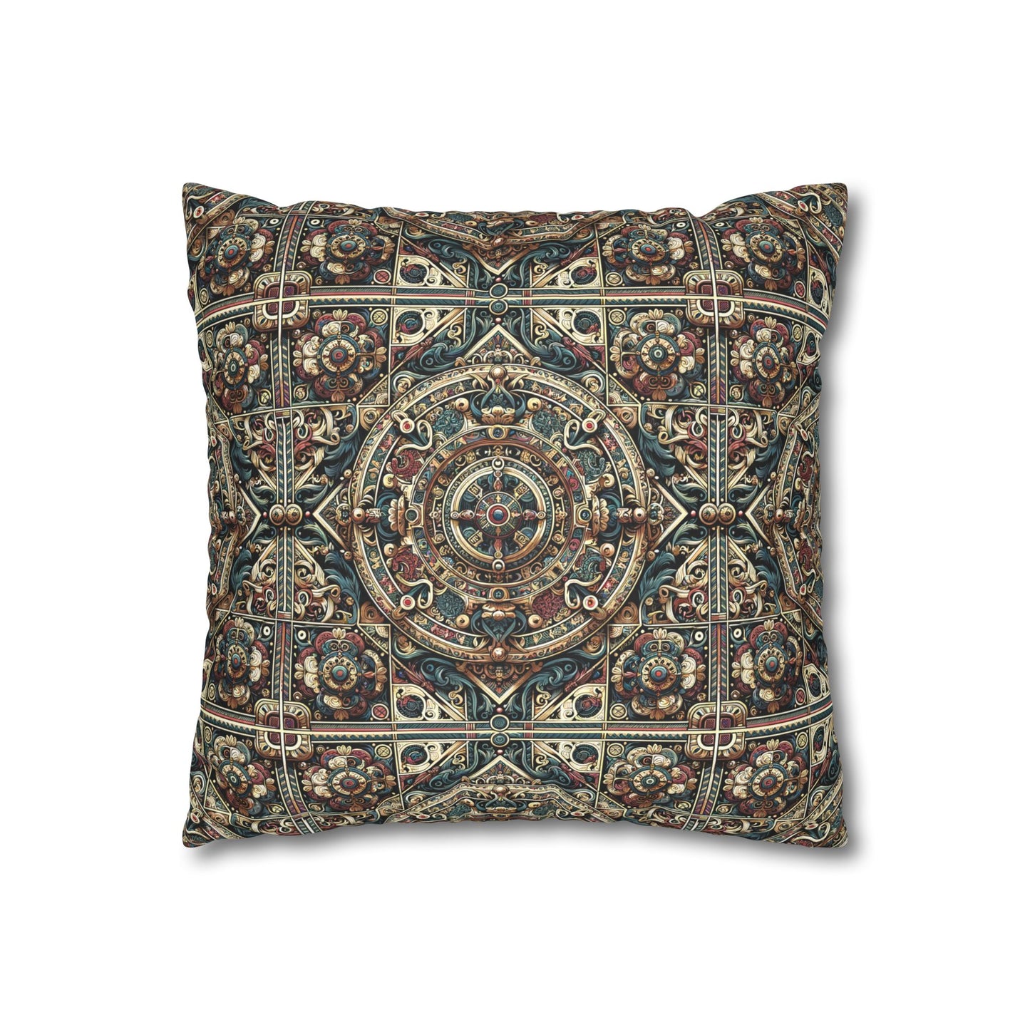 Urban Renaissance Historical Fusion With Street Edge Faux Suede Square Pillowcase - 8404 Design-57