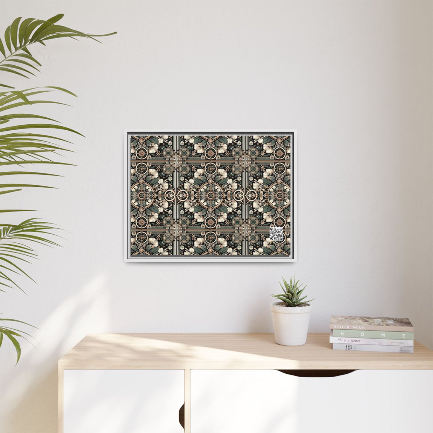 Cyber Garden Party Tech Garden Extravaganza Matte Canvas, Framed (multi-Color) - 8404 Design-66 A