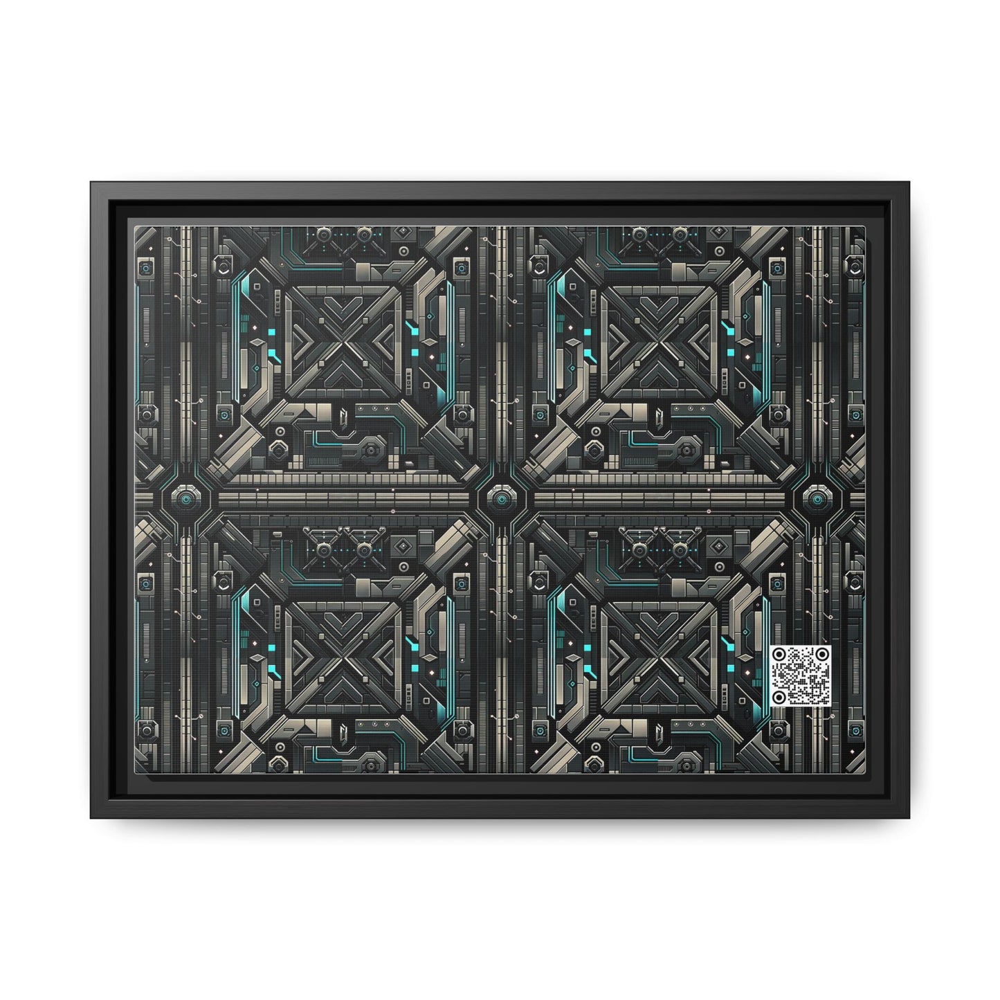 Tech Noir Futuristic Tech Aesthetic with a Dark Twist Matte Canvas, Framed (multi-color) - 8404 Design-59 A