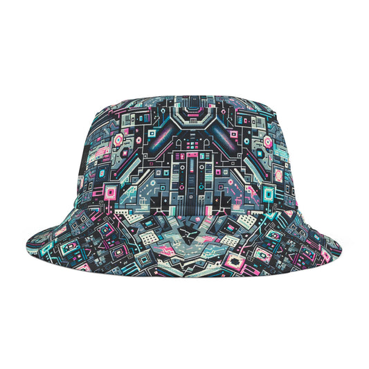 Digital Renaissance Tech-Forward Maximalism Bucket Hat - 8404 Design-44