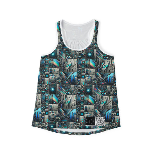 Tech-Infused Futurism Sleek Tech Edge Women's Tank Top - 8404 Design-48