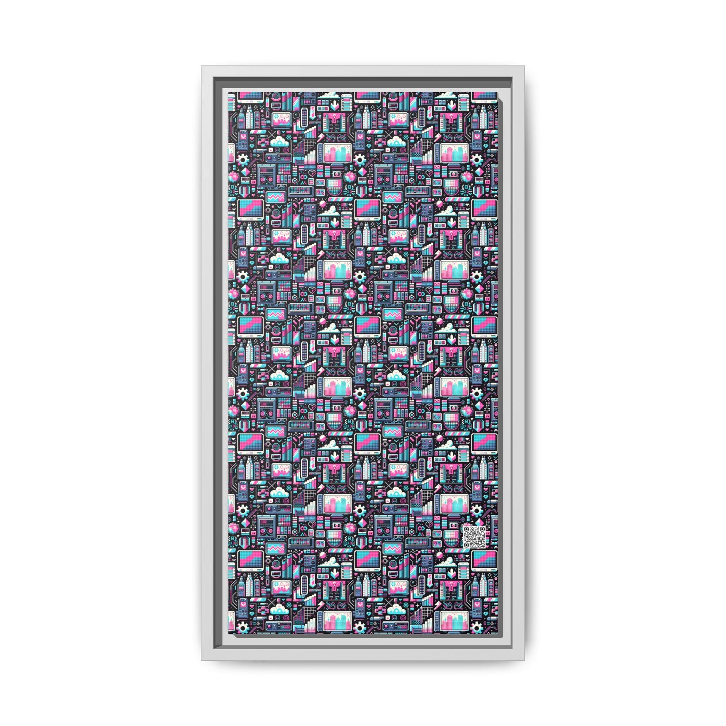 Digital Rebellion Youthful Streetwear with a Rebellious Digital Twist Matte Canvas, Framed (multi-color) - 8404 Design-71 B