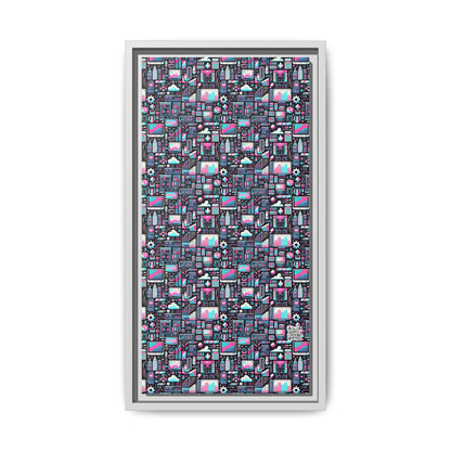 Digital Rebellion Youthful Streetwear with a Rebellious Digital Twist Matte Canvas, Framed (multi-color) - 8404 Design-71 B