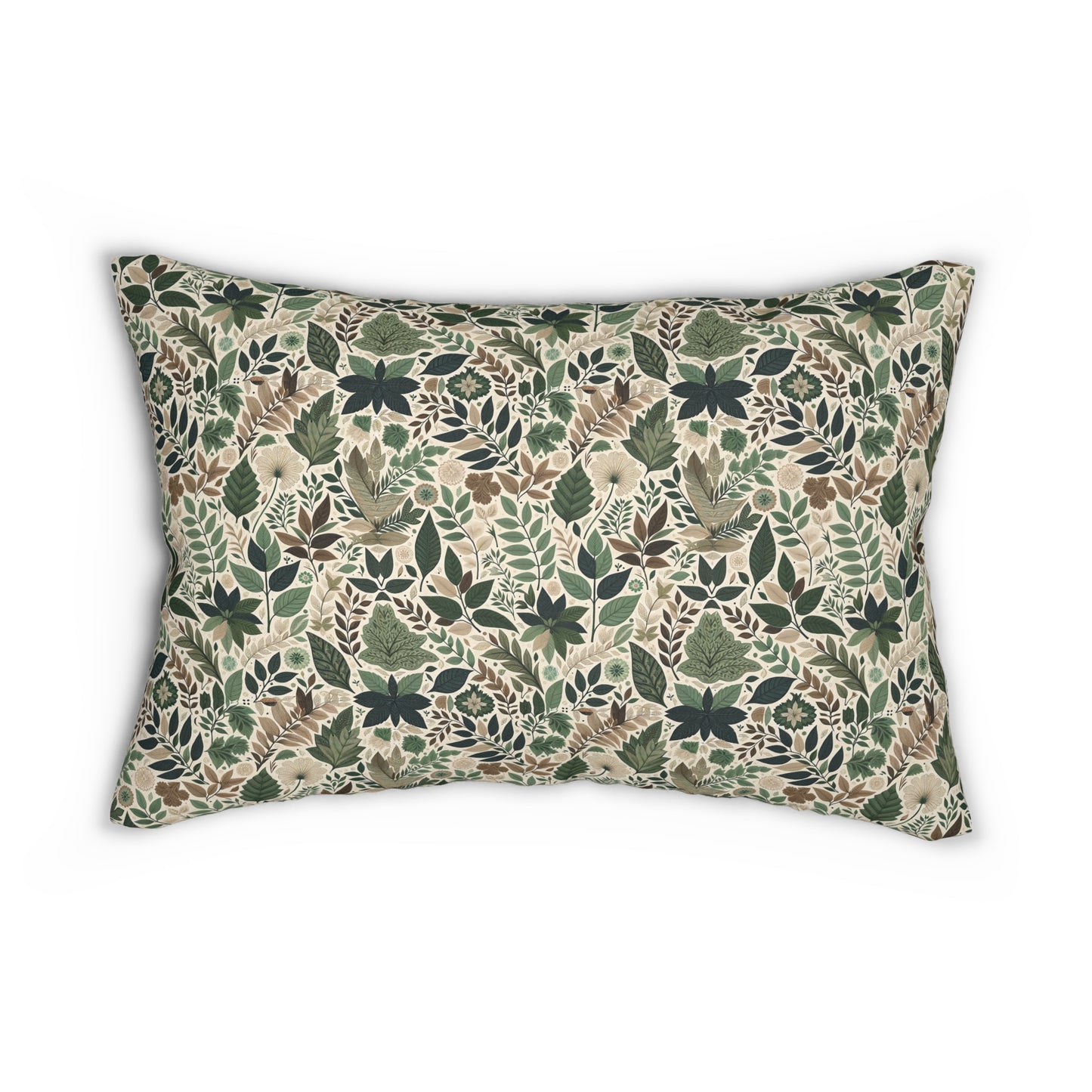 Streetwear Sustainability Environmentally Conscious Streetwear with a Natural Aesthetic Spun Polyester Lumbar Pillow - 8404 Design-57 B