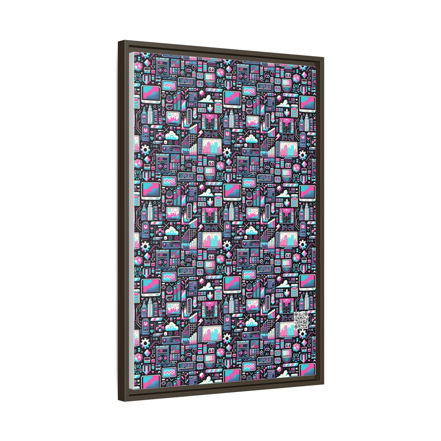 Digital Rebellion Youthful Streetwear with a Rebellious Digital Twist Matte Canvas, Framed (multi-color) - 8404 Design-71 A