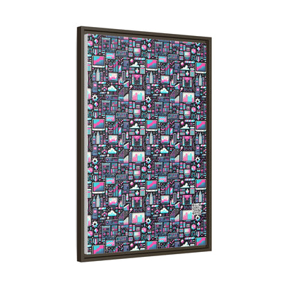 Digital Rebellion Youthful Streetwear with a Rebellious Digital Twist Matte Canvas, Framed (multi-color) - 8404 Design-71 A